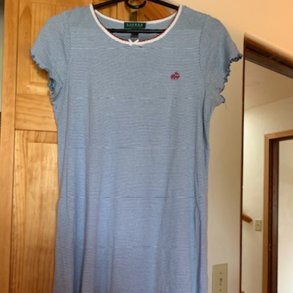 Ralph Lauren nighty, blue and white, small - Picture 2 of 6